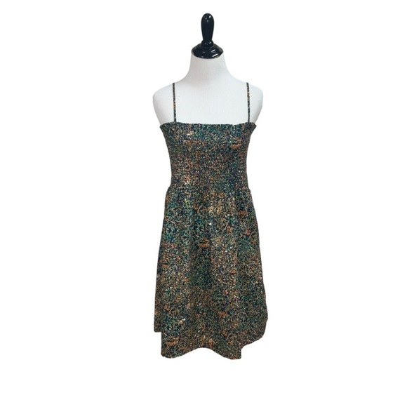 Theory Woman’s M Medium Kiparee Sundress Smocked Spaghetti Straps Adjustable - Picture 1 of 8
